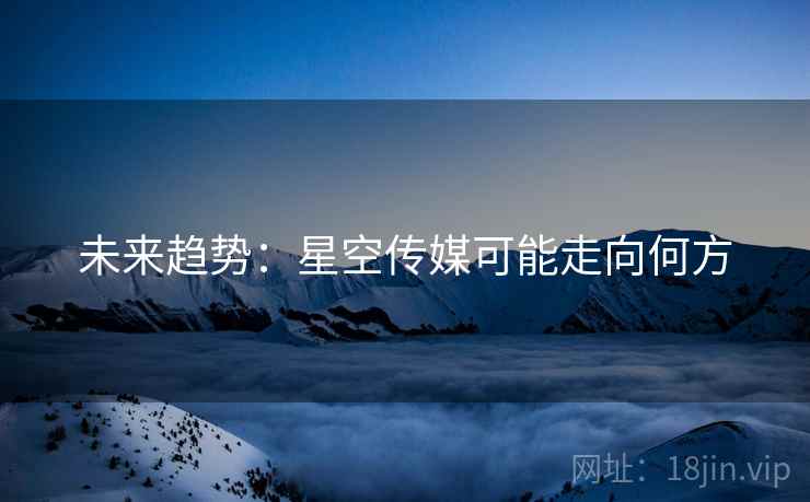 未来趋势:星空传媒可能走向何方